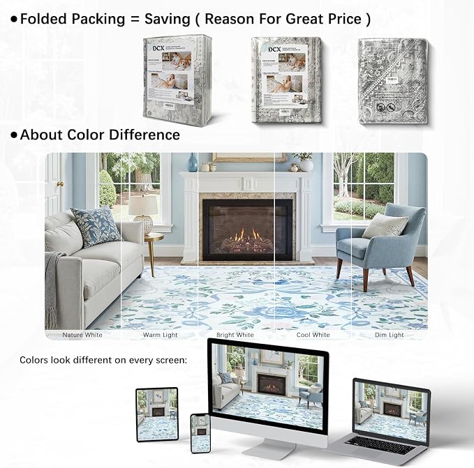 DCX Washable 2x3 Bow Rug, Cute Soft Low Pile Indoor Décor Carpet, Kid & Pet - Image 8