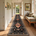 RELEANY Area Rugs Runner 2'6"x14' Washable Non-Slip, Floral Vintage Distress by RELEANY