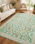 YIHOUSE Green Floral 5x7 Area Rugs by YIHOUSE