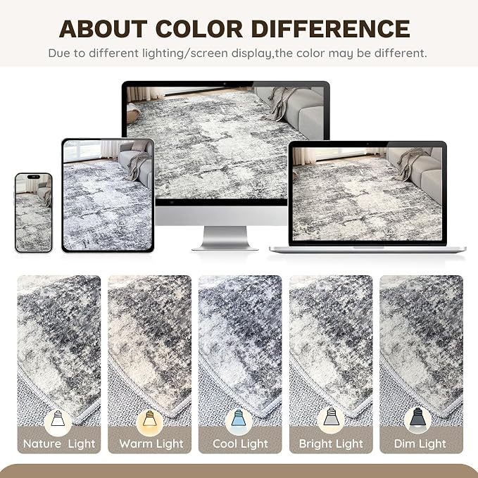 DMOYEST 10x12 Area Rug for Living Room, Washable & Non Slip Large Indoor Carpet - Image 4