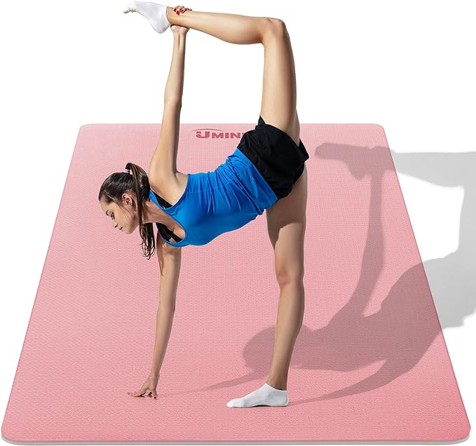 UMINEUX Large Yoga Mat for Men and Women 1/4 & 2/5 Inch Extra Thick TPE Fitness by UMINEUX