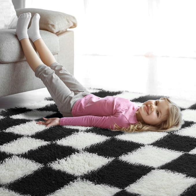 KICMOR Rugs for Living Room 7x10 Area Rug, Indoor Soft Plush Big Rug for Kids - Image 8