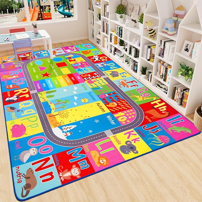 HOMORE Kids Educational Rug, 8x10 Kids Collection Area Rug - Image 4