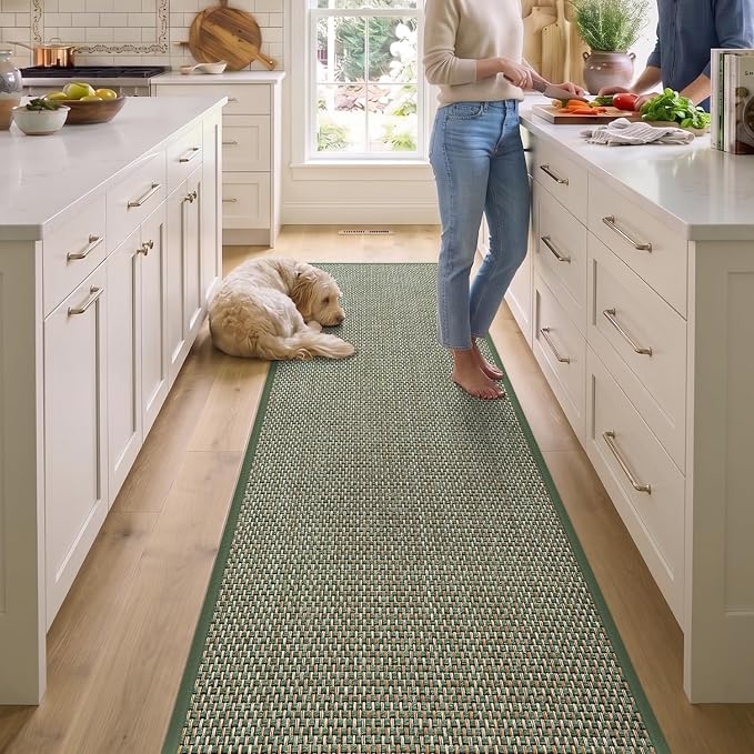 DEX Hallway Runner Rug 2'4''x12, Non Slip Rubber Backing Inside Entryway Carpet - Image 8