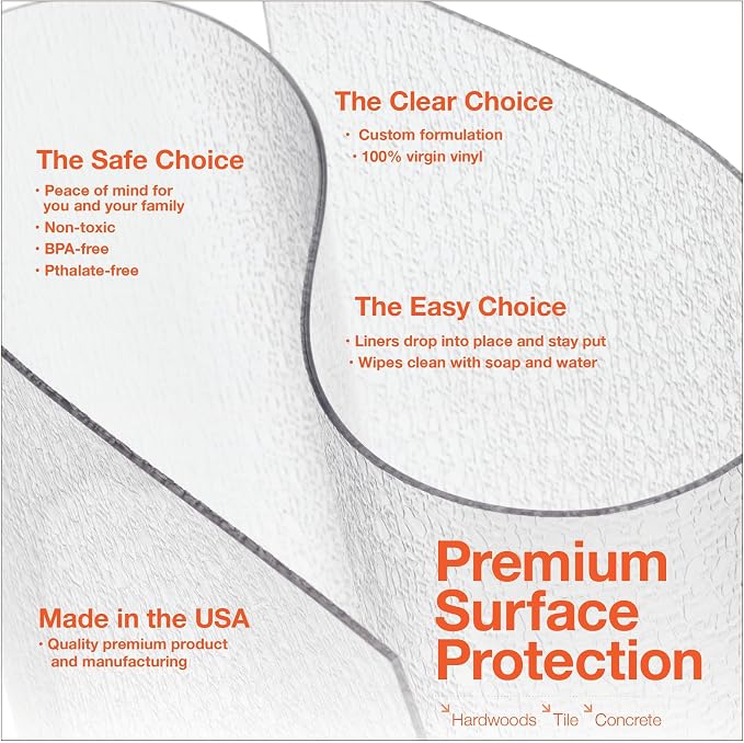 Clear Hard Floor Runner, USA Made, 36 x 144 Inch, 2mm Thick Clear Vinyl - Image 5