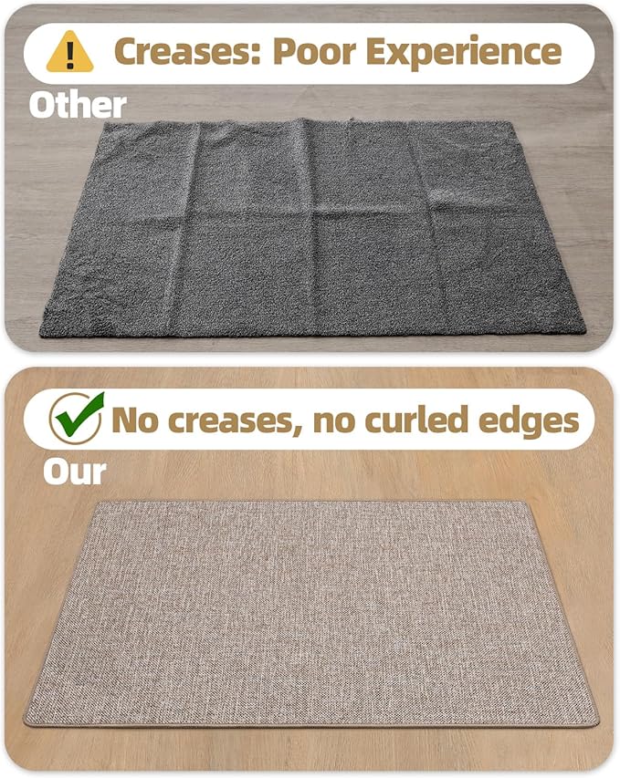 Color&Geometry Ultra Thin Indoor Door Mat 48"x72", Non Slip Rubber Backed Dirt - Image 5