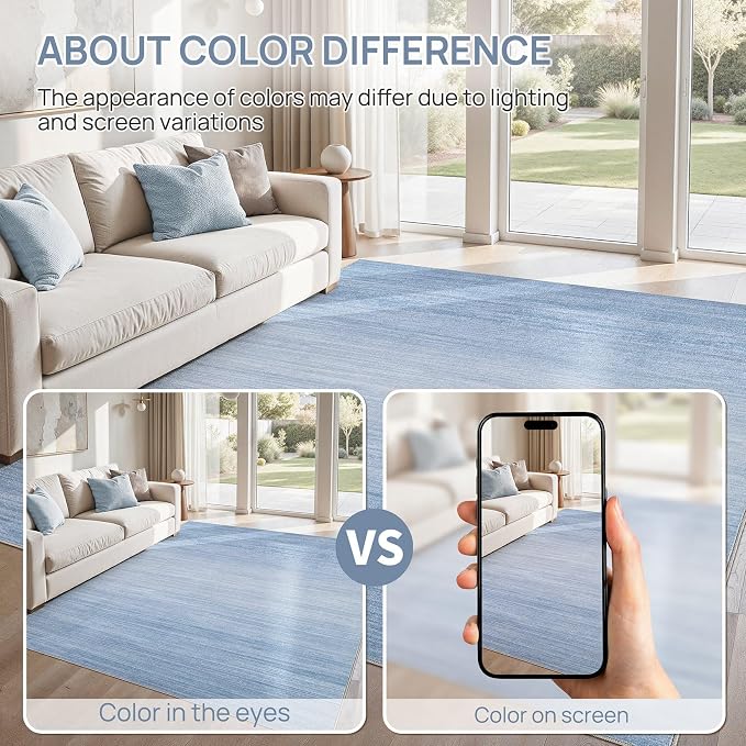 UERMEI 9x12 Washable Area Rug - Image 6