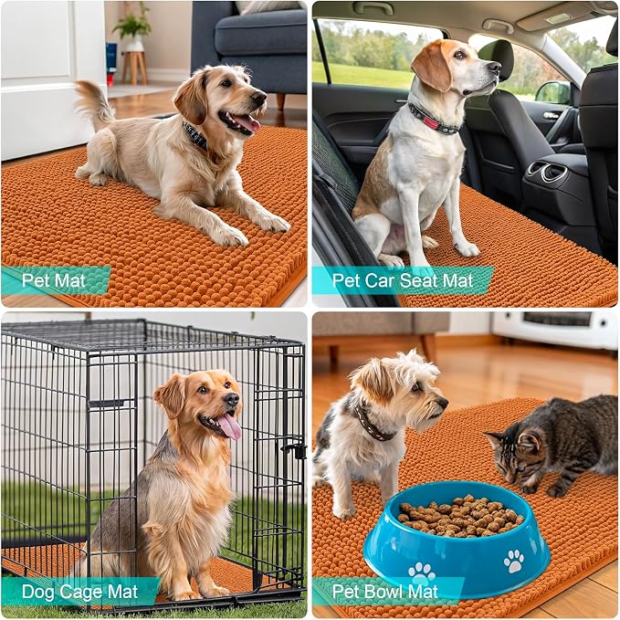 OLANLY Dog Door Mat for Muddy Paws 30x17, Absorbs Moisture and Dirt, Absorbent - Image 7