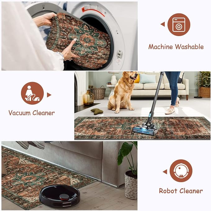 Moynesa Ultra-Thin Washable Runner Rug - Image 4