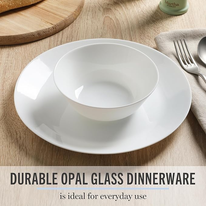Martha Stewart Opalton Dinner Plates 6-Piece 10-Inch Plate Set – Chip and Break - Image 2