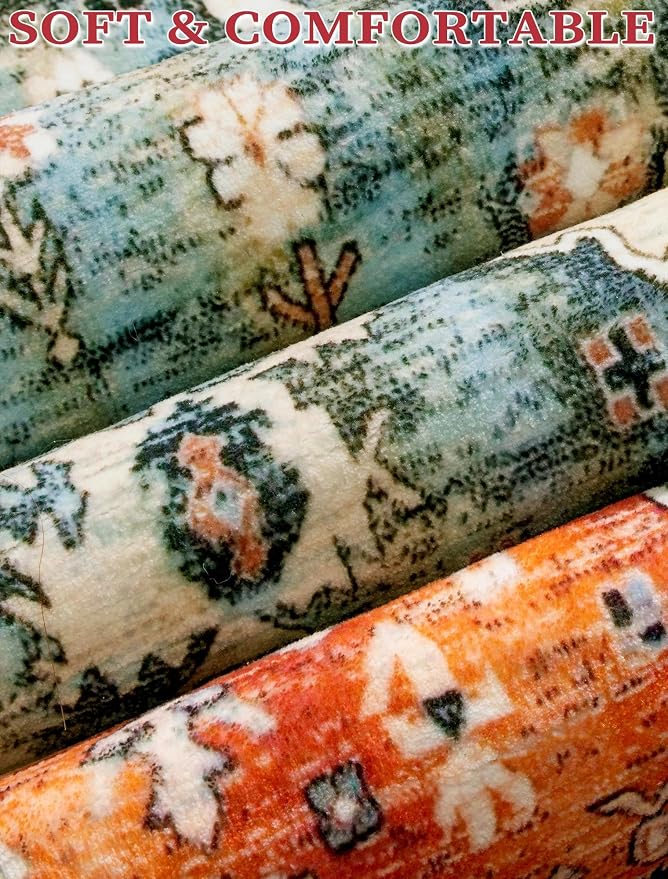 SERISSA Runner Rug for Hallways, Extra Long Boho Rug Ultra Soft Vintage Tribal - Image 5