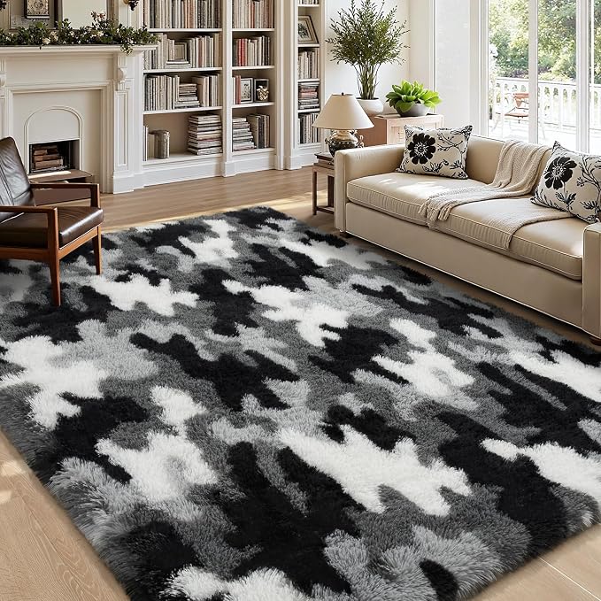 AROGAN Soft Fuzzy Kids Rugs for Girls Room Playroom 4x6 Feet, Fluffy Cute - Image 2