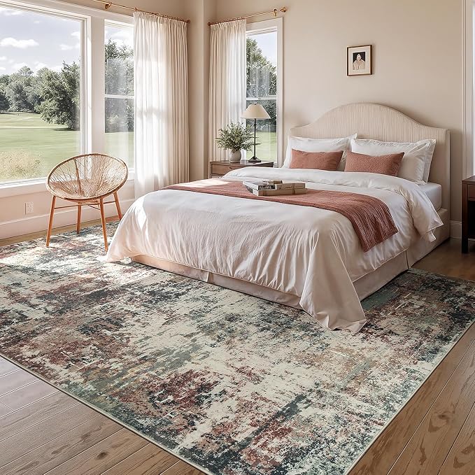 Rugflix 8x10 Area Rugs for Living Room, Washable Large Rug Stain-Resistant Low - Image 2