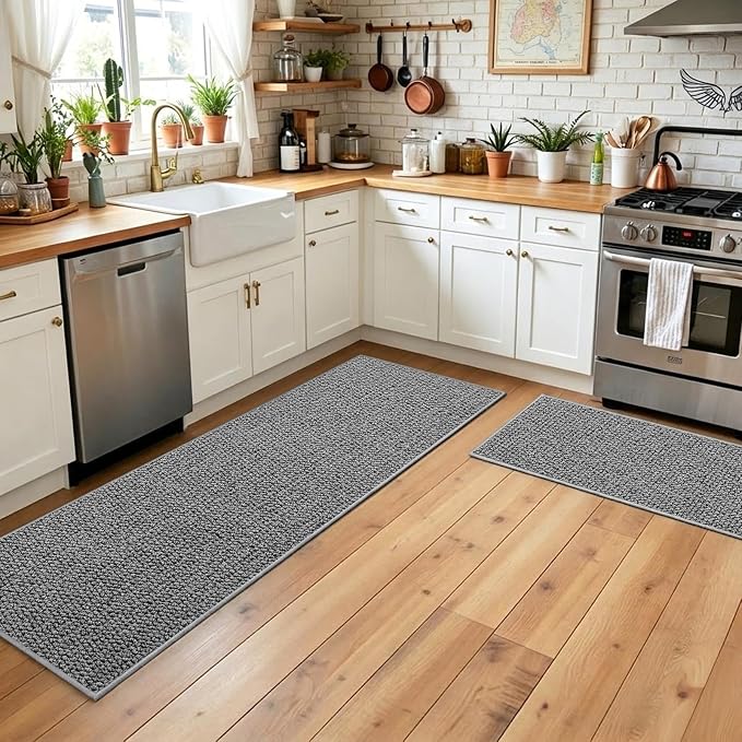 Faux Jute Hallway Runner Rug 2'x8', Washable & Non-Slip, No Odor. Farmhouse - Image 5