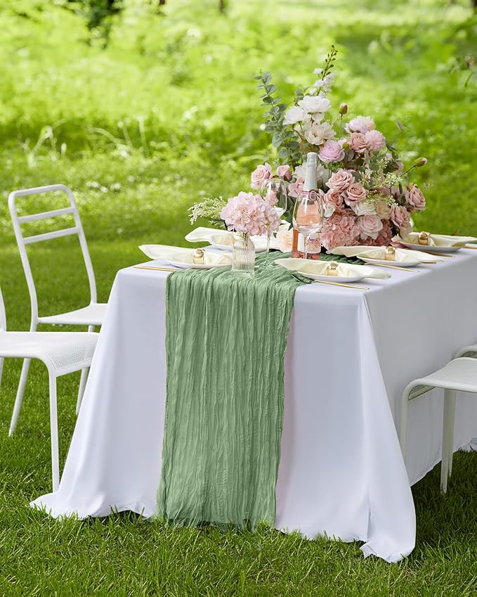 Pureegg 3-Pack Cheese Cloths Table Runner, Baby Shower, Wedding and Farmhouse - Image 7