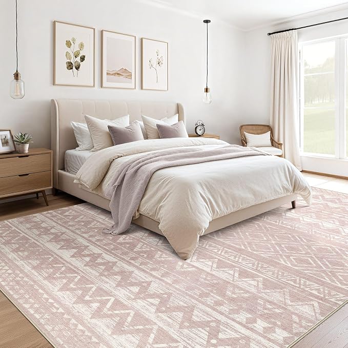 cotiled 9x12 Area Rugs Living Room Rug: Washable Boho Rugs - Image 3