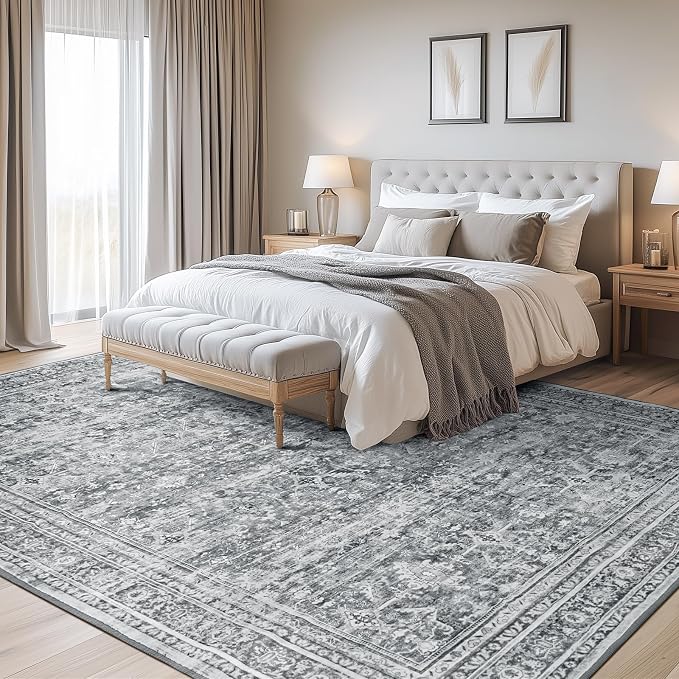 Lofus 9x12 Area Rug for Living Room, Soft Neutral Carpets for Bedroom Dining - Image 2