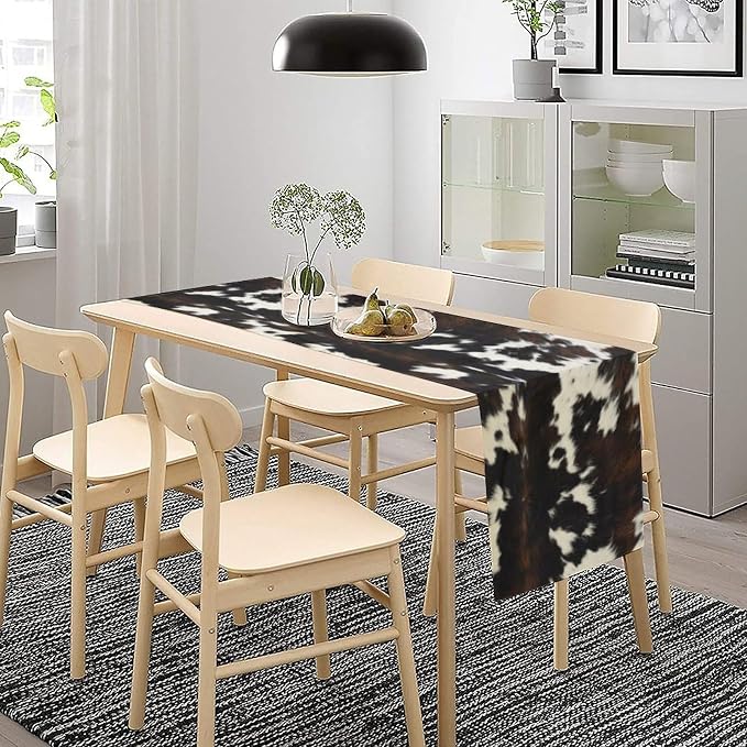 Cow Print Table Runner, 13x120 Inch - Image 3