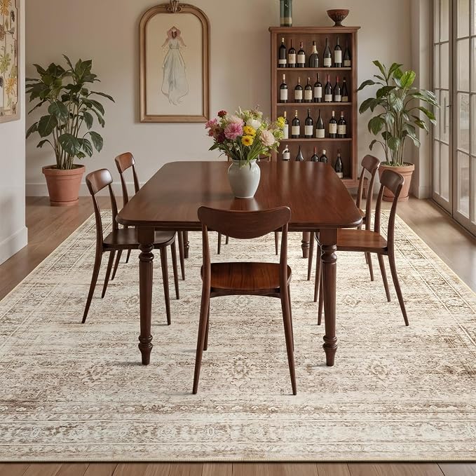 Lofus 9x12 Area Rug for Living Room, Soft Neutral Carpets for Bedroom Dining - Image 3