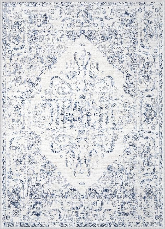 5x7 Area Rugs for Living Room: Washable Rug Vintage Large Rugs Soft Non Slip - Image 9
