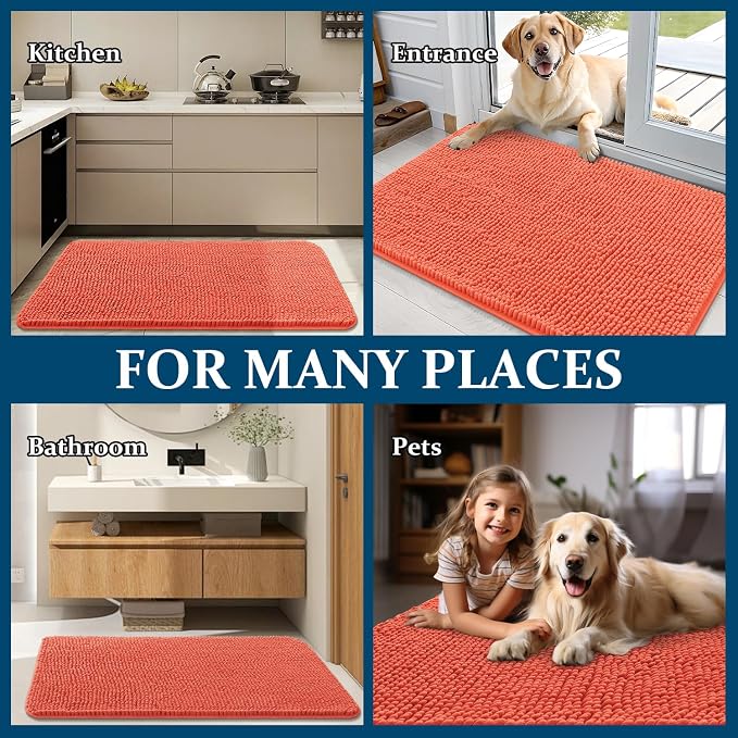 OLANLY Dog Door Mat for Muddy Paws 70x24, Absorbs Moisture and Dirt, Absorbent - Image 8