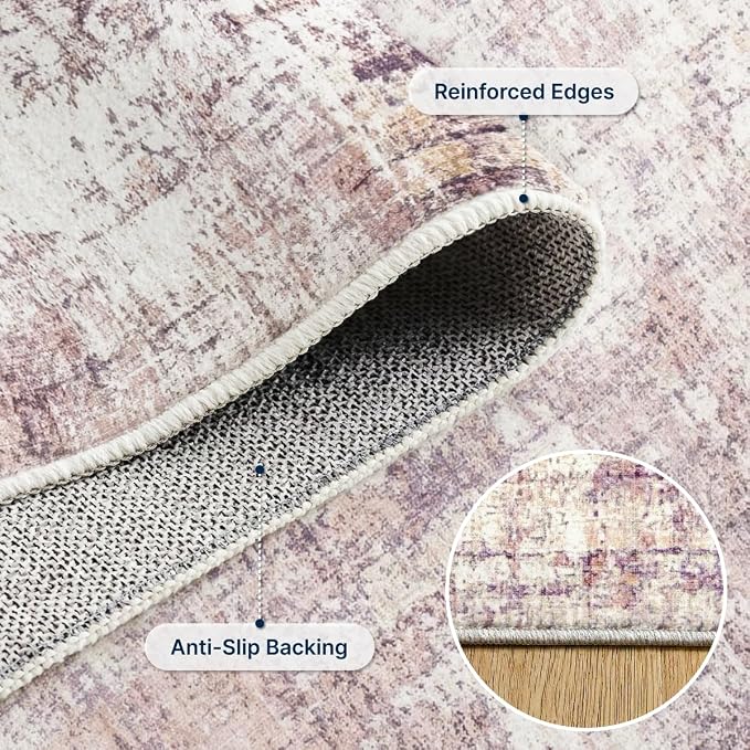2x3 Rug for Entryway Hallway-No Slip Soft Carpets Modern Abstract Indoor Floor - Image 3