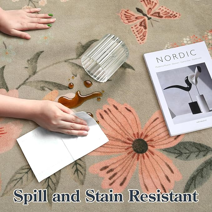 Lahome Floral Hallway Runner Rug Non Slip, Kitchen Runner Stain Resistan Carpet - Image 6