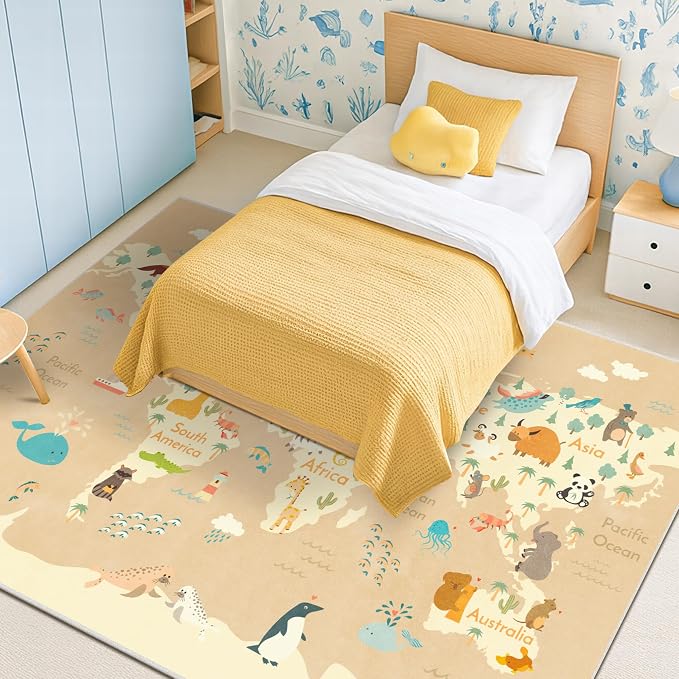 Large Kids Area Rugs with Animal by HazoHaus