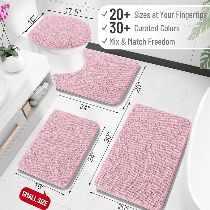 OLANLY Large Bathroom Rugs 70x46, Extra Soft Absorbent Chenille Bath Rugs - Image 2