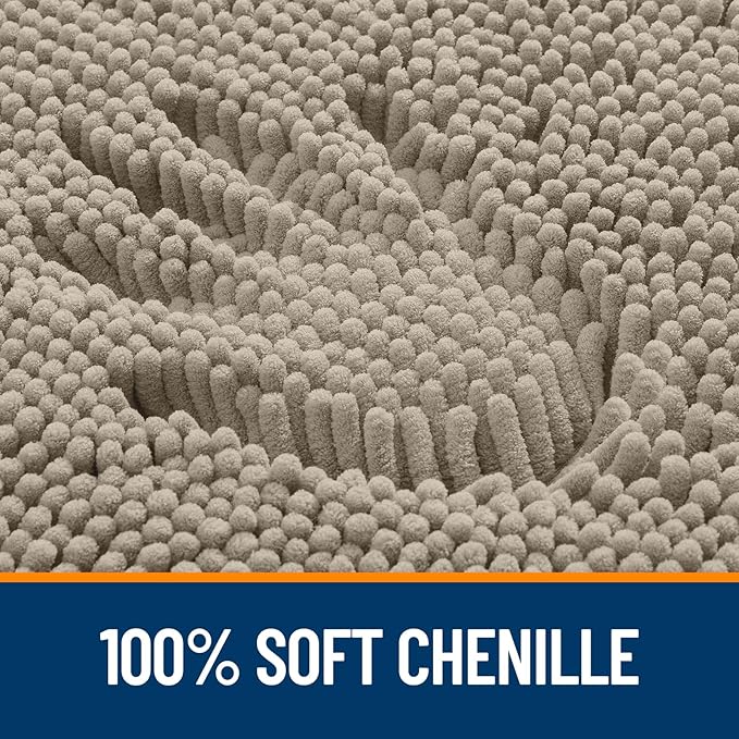 OLANLY Toilet Rugs U-Shaped 24x20, Extra Soft Absorbent Chenille Contour - Image 3
