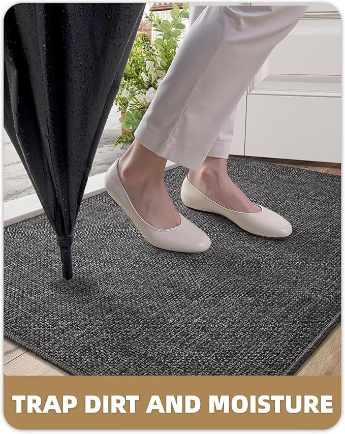 Color&Geometry Ultra Thin Indoor Door Mat 36"x56", Non Slip Rubber Backed Dirt - Image 6