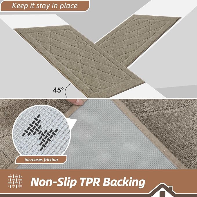 BEQHAUSE Dirt Trapper Door Mat 24" x 36", Doormat Non-Slip Entryway Rugs - Image 5