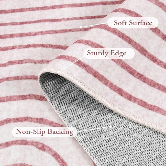 Lahome Abstract 8x10 Area Rugs, Soft Pink 8x10 Rugs - Image 6