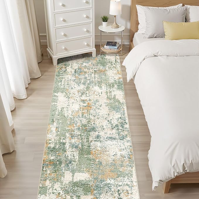 Runner Rug Kitchen Washable Rugs: 3x8 Non-Slip Abstract Soft Modern Stain - Image 6