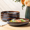 8.5" Ceramic Pasta Bowls Set of 4, Salad Bowls | Versatile Serving Bowls by TheTerra