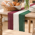 Artoid Mode Green Beige Red Farmhouse Rustic Table Runner 12x72 Inch | Holiday by ArtoidMode