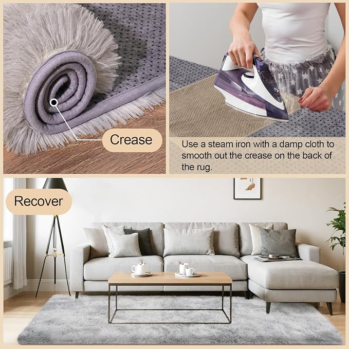 Mugorn 2x3 Rugs for Bedroom, Fluffy Area Rugs for Living Room, Soft Shag Kids - Image 3