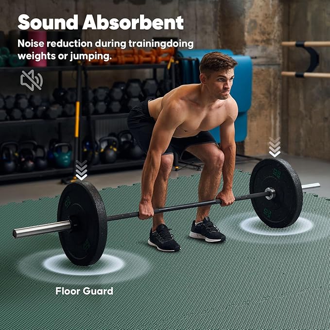 Home Gym Mat, Puzzle Exercise Mat, EVA Interlocking Foam Floor Tiles - Image 6