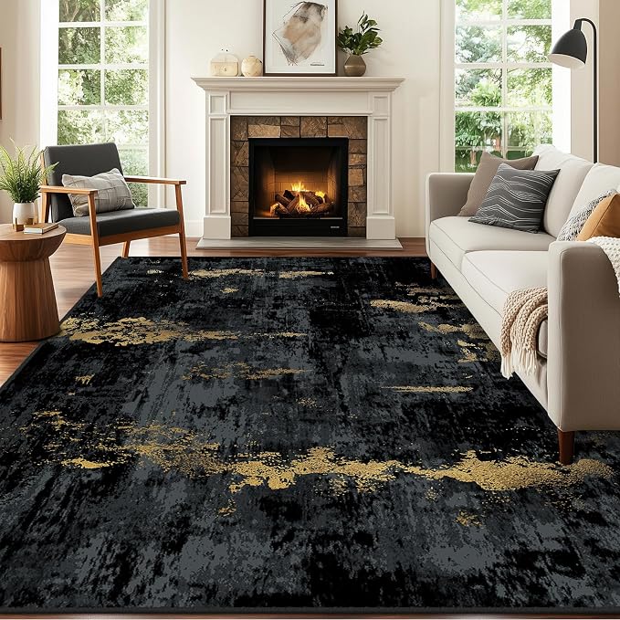 RELEANY Washable Area Rugs 6'x9' Non-Slip Modern Abstract Soft - Image 9