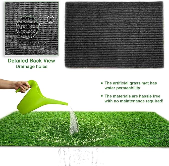 LITA Realistic Artificial Grass Turf Lawn Customized Size 1 x 58 Feet, 1.38" - Image 3