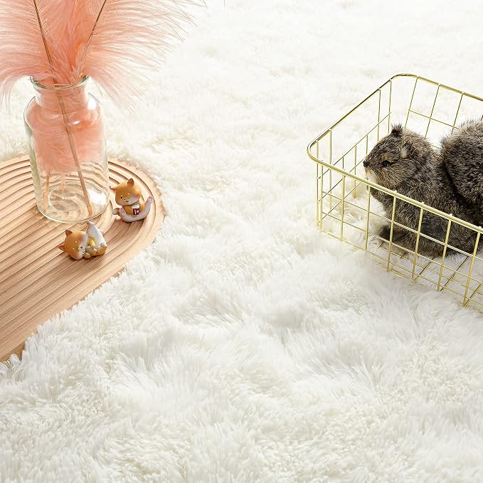 Andecor Soft Fluffy Bedroom Rugs, 8 x 10 Feet Indoor Shaggy Plush Area Rug - Image 5