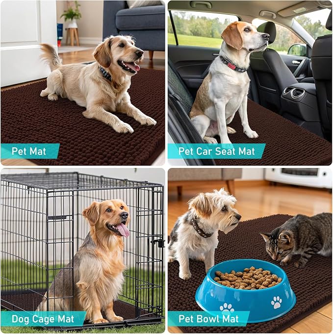 OLANLY Dog Door Mat for Muddy Paws 30x17, Absorbs Moisture and Dirt, Absorbent - Image 7