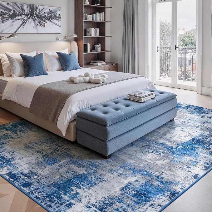 Rugflix 8x10 Area Rugs for Living Room, Washable Large Rug Stain-Resistant Low - Image 2