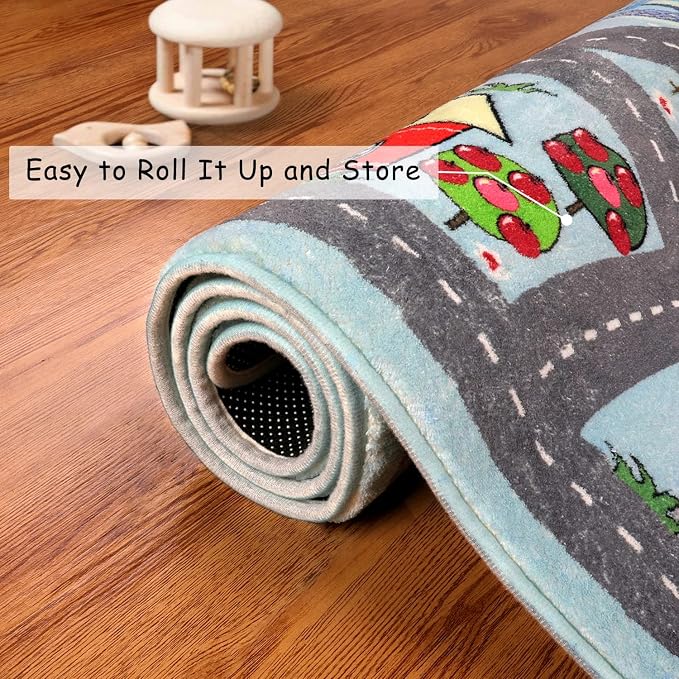 LIVEBOX Large Playroom Rug 5'x7' Kids Play Mat - Image 6