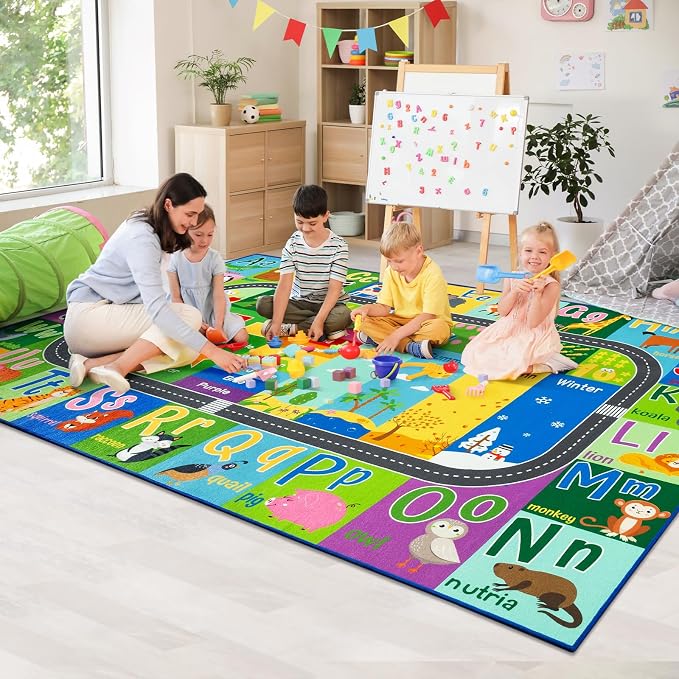 HOMORE Kids Rug, 9x12 Large Educational Rugs by Homore