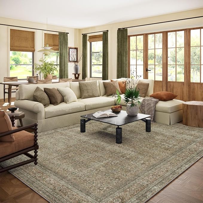 palohom 10x14 Area Rug Washable Rugs: Large Living Room Rug Stain Resistant Non by palohom