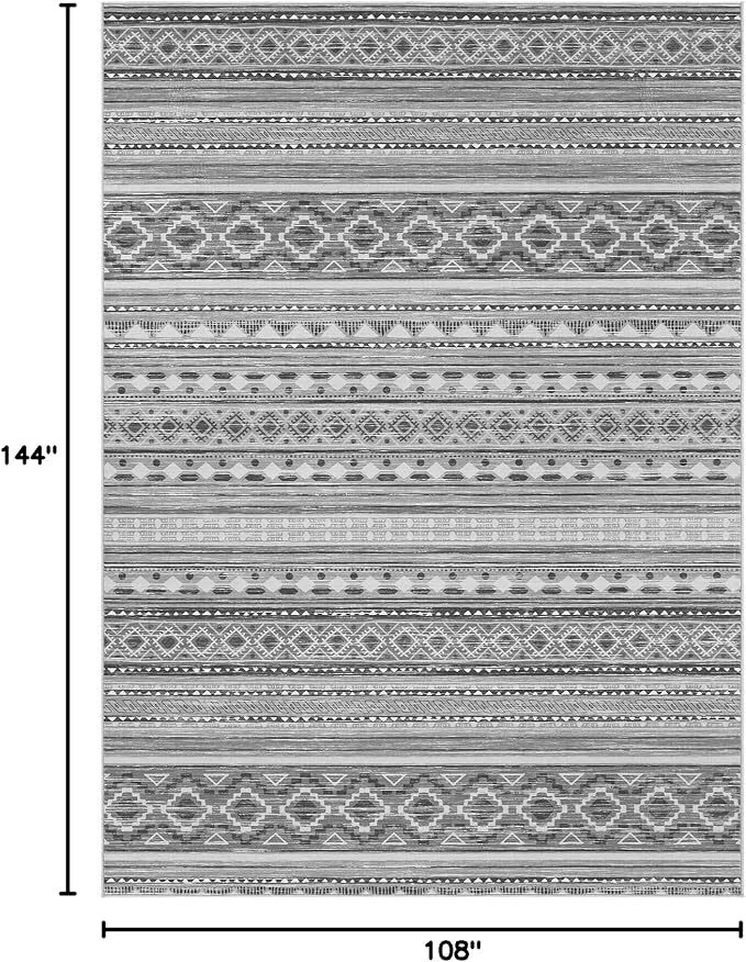 cotiled 9x12 Area Rugs Living Room Rug: Washable Boho Rugs - Image 2
