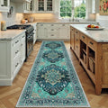 RELEANY Area Rugs Runner 2'x7' Washable Non-Slip, Floral Vintage Distress by RELEANY