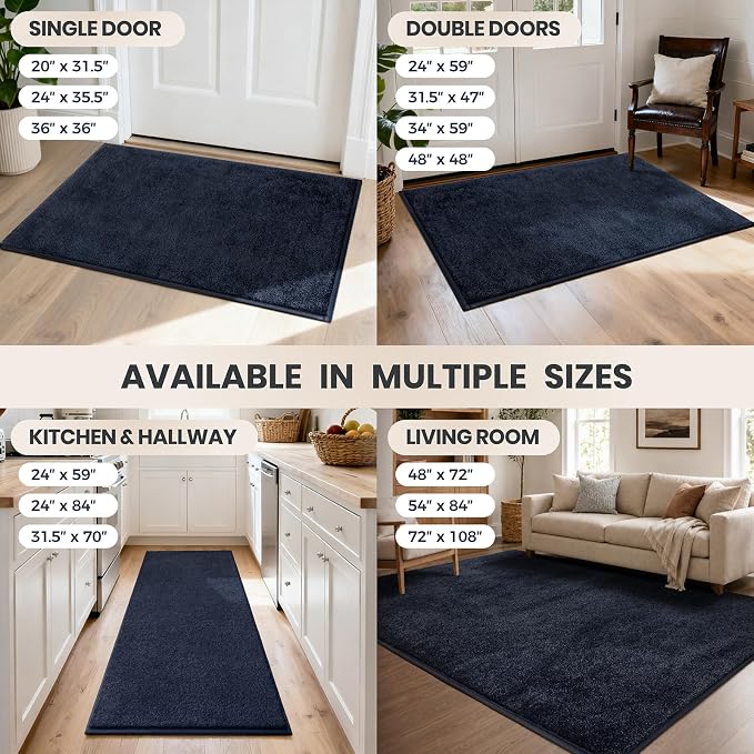 PURRUGS Easy Care Area Rug 4.5ft x 7ft, Non-Slip Washable Entryway Rug - Image 9