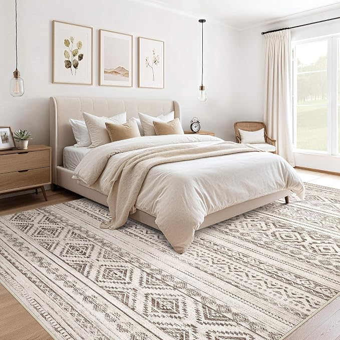 cotiled 10x12 Area Rugs Living Room Rug: Washable Boho Rugs - Image 2